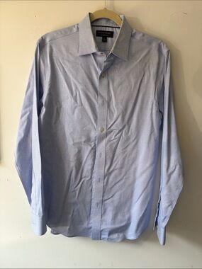 Banana Republic Light Blue Micro-Pattern Dress Shirt